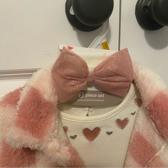 Startup Kids Pink&White Plaid Jacket 3pc Set w/ Dress Headband NWT Size 3T - Picture 5 of 7
